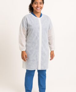 BATA LABORATORIO (VISITANTE) BLANCA CON VELCRO