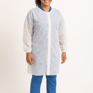 BATA LABORATORIO (VISITANTE) BLANCA CON VELCRO